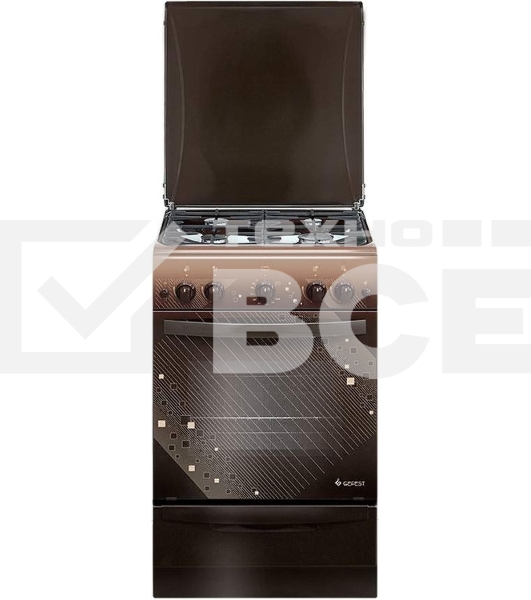 Плита газовая Gefest ПГ 5100-02 0010 коричневый, конфорок 4 шт, духовка 52 л, 50 см x 85 см x 58.5 см