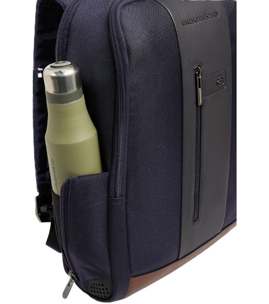 Рюкзак мужской Piquadro Brief2 CA4818BR2/BLUCU темно-синий/коричневый нейлон/натур.кожа