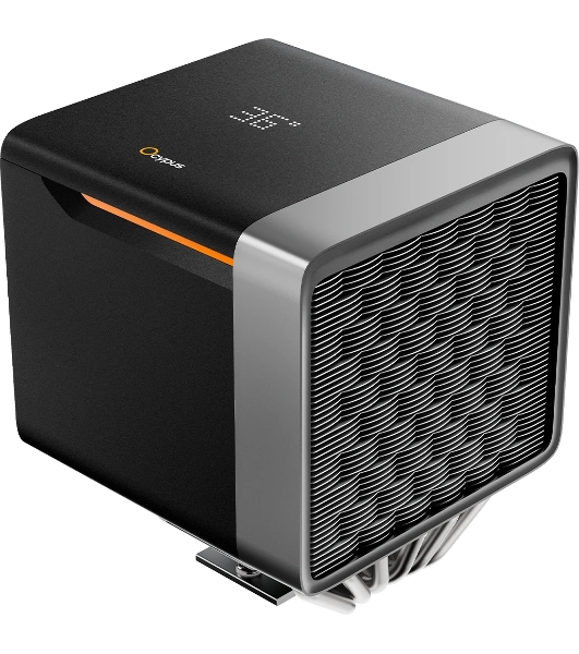 Кулер для процессора CPU Cooler Ocypus Delta A62 EX BK Digital (250W, 4-pin PWM, LED temp., 160mm, Al/Cu, 6x6mm, 2x120mm, 70CFM, 31dBA, 1800RPM, S: 1851/1700/1200/115X, AM5/AM4, black)