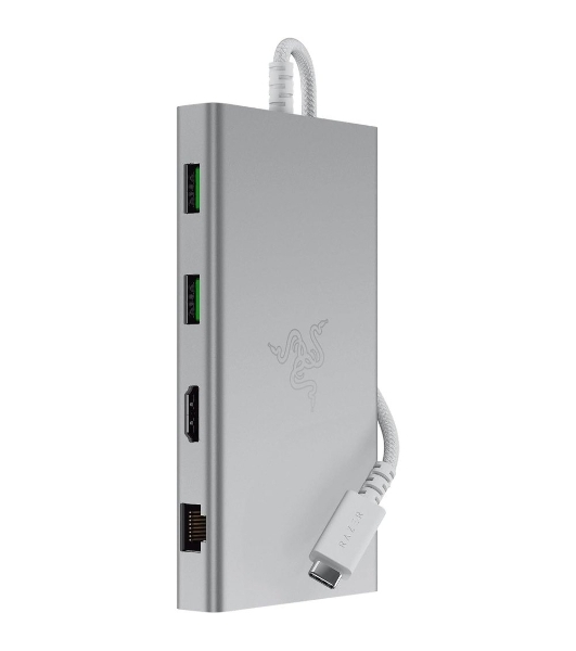 USB-концентратор Razer RC21-02250200-R3M1, USB Type-C, USB/HDMI/RJ-45/micro SD/SD/Jack 3.5мм, USB Type-C