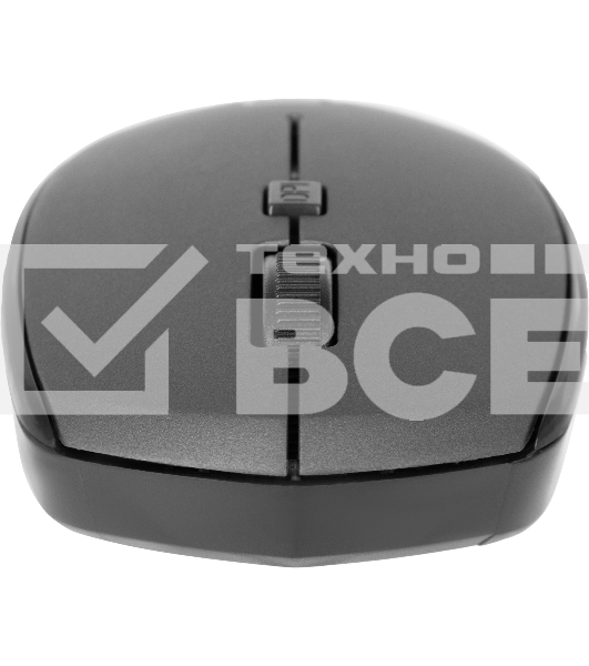 Мышь беспроводная Oklick 488MW серый/черный, 1600 dpi, радиоканал, USB, кнопки - 4