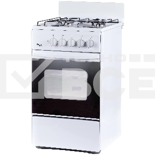 Плита газовая Лада Nova RG 24039 W белый, конфорок 4 газовых, духовка 50 л, 50 см x 85 см x 60 см