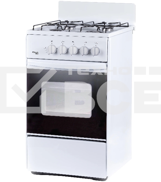 Плита газовая Лада Nova RG 24039 W белый, конфорок 4 газовых, духовка 50 л, 50 см x 85 см x 60 см