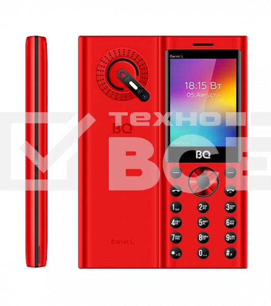 Мобильный телефон BQ 2458 Barrel L красный/черный