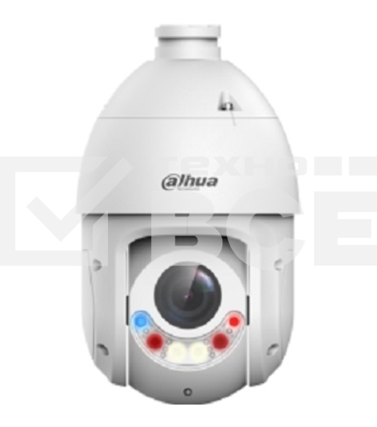 Уличная купольная PTZ IP-видеокамера Dahua DH-SD4E225Gb-HNR-A-PV1 TiOC с активным сдерживанием и ИИ 2Мп, 1/2.8” CMOS, моторизованный объектив 4.8~120мм (25x), видеоаналитика, ИК 100м, LED 50м, IP66