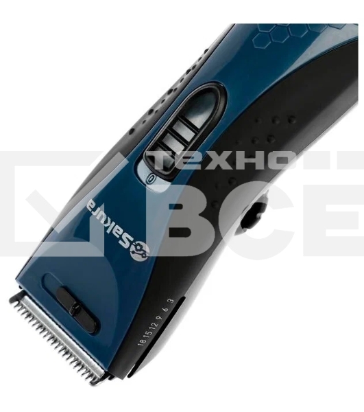 Машинка для стрижки Sakura SA-5175BL-U аккум 3-18 мм Soft Touch USB