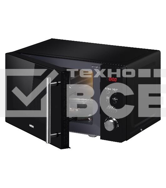 Микроволновая печь BBK 20MWG-732T/B-M черный, 20 л, 700 Вт, переключатели - поворотный механизм/кнопки