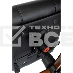 Кресло руководителя Бюрократ T-9933Walnut черный, эко.кожа, крестов. металл/дерево, фото4