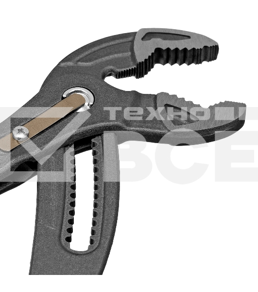 Клещи переставные Denzel кнопочный механизм, обливные рукоятки, 300 мм