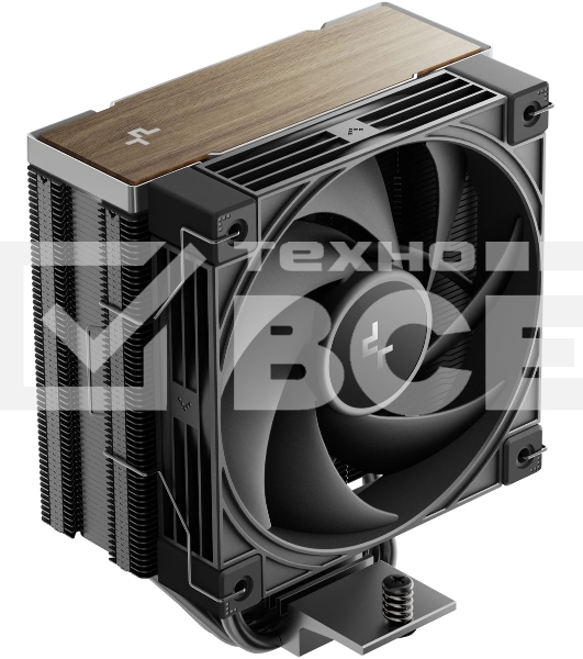 Кулер для процессора DEEPCOOL AK400 G2 LGA1851/1700/1200/115X/AM5/AM4 (12шт/кор, TDP 220W, PWM, Fan 120мм, 4 тепл. Трубки, Wood-grain top cover, черный) RET (R-AK400G2-BKNNMN-GJD)