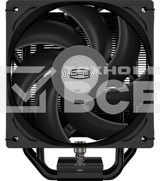 Кулер для процессора PCCooler RT500 BK (240W, 4-pin PWM, LED temp., 152мм, Al/Cu, 5x6мм, 1x120мм, 73.32CFM, 34.9dBA, 2200RPM, S: 1851/1700/1200/115X, AM5/AM4, черный)