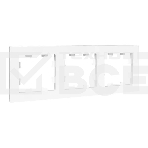 Рамка Эпика 3-местная, белая, пластик, фото 1