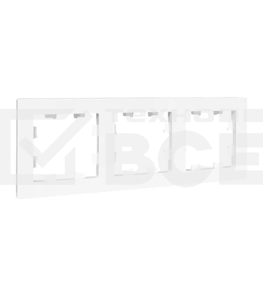 Рамка Эпика 3-местная, белая, пластик