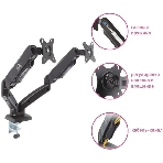 Кронштейн для мониторов Arm Media LCD-T22 черный 15'-32' макс.14кг настольный поворот и наклон верт.перемещ., фото22