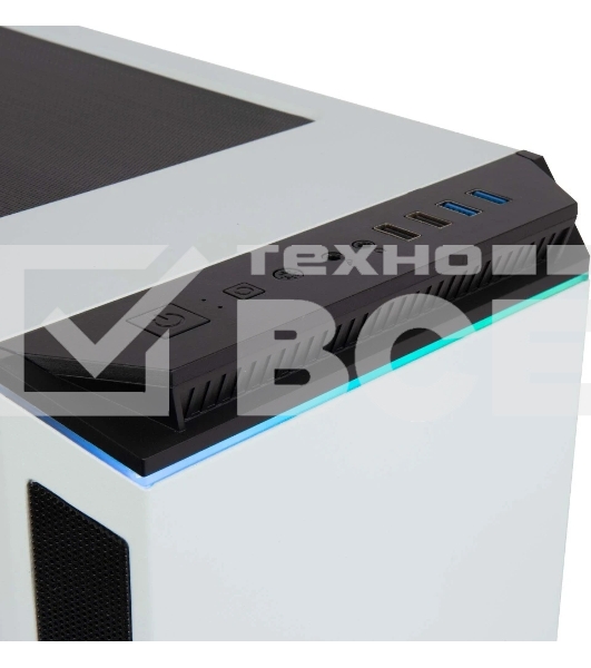 Компьютерный корпус Hiper PW81 белый без БП ATX 3x120мм 2xUSB2.0 2xUSB3.0 audio bott PSU