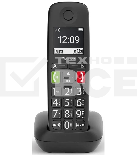 Радиотелефон Dect Gigaset E290 SYS черный АОН
