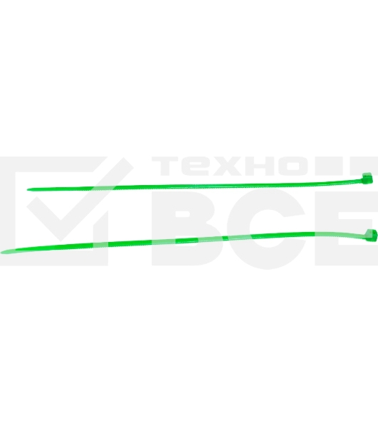 Хомуты Сибртех 150 х 2,5 мм, пластиковые, зеленые, 100 шт.