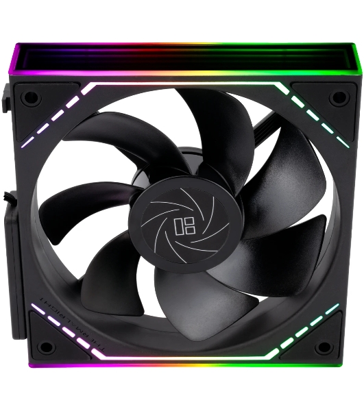 Кулер для корпуса Thermalright TL-M12QR Reverse (124x120x25mm, 4-pin PWM, ARGB, 47.6CFM, 23.2dBA, 1500RPM, черный)