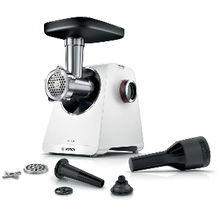 Мясорубка электрическая Bosch MFWS607W белый, 2100 Вт, 3.5 кг/мин, реверс, насадки - 4