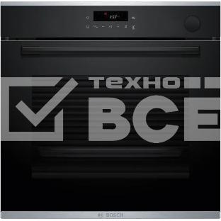 Встраиваемый духовой шкаф Bosch HRG232EB3 Serie 4 с добавлением пара Bosch, Auto Pilot 15, объем 71 л, 8 режимов нагрева, 3D Hotair, Soft move door,телескопические направляющие 1уровень,гидролиз+каталитическая очистка задней стенки,сенсорное управление,черный+профиль из нержавеющей стали