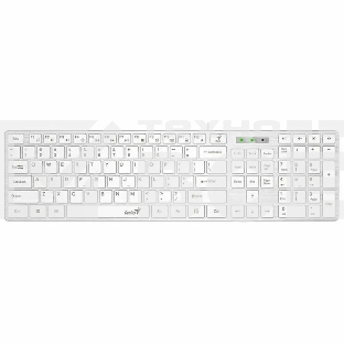 Клавиатура Genius SlimStar 126 wired keyboard white color (12 Multimedia Function Keys and 4 dedicated Hotkeys for Quick Commands, Ultra-Slim Keycaps)
