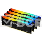 Оперативная память Kingston Fury Beast, DDR4, 32GB (4x8GB), 3600MHz, CL17, с радиаторами, RGB, черный, фото2