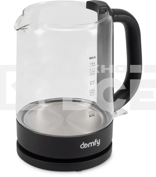 Чайник электрический Domfy DSB-EK304 1.7л. 2200Вт черный (корпус: стекло)