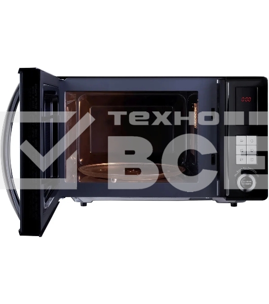 Микроволновая печь Hyundai HYM-D3010 черный, 23 л, 800 Вт, переключатели - кнопки, поворотный механизм