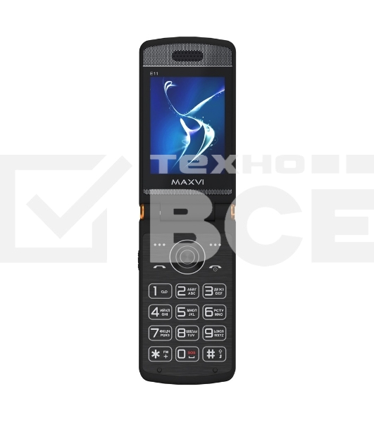 Мобильный телефон Maxvi E11 черный/золотой