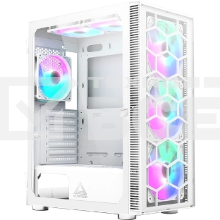Компьютерный корпус Montech X3 Glass белый без БП ATX 3x140mm 2xUSB2.0 1xUSB3.0 audio bott PSU