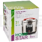 Мультиварка Homestar HS-2031 900 Вт, 5 л, нержавеющая сталь/черный, фото2