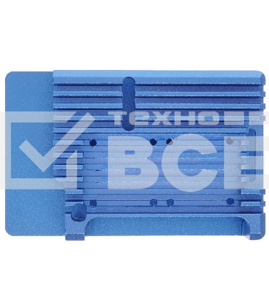 Корпус Qumo Aluminum case with double black fans, Raspberry Pi 4, blue(RS008)