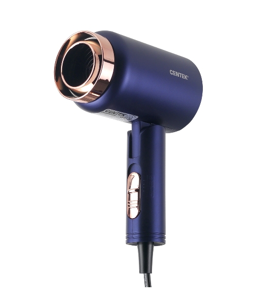Фен Centek CT-2202 синий, 1600 Вт, компактный, ионизация