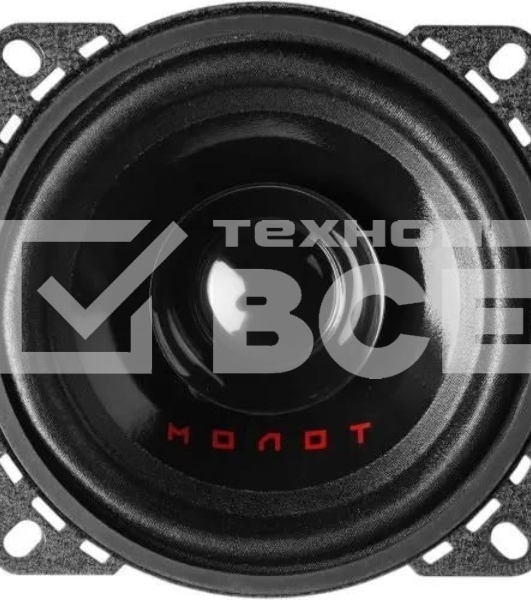 Колонки автомобильные Ural Молот АС-М100 (без решетки) 110Вт 91дБ 4Ом 10 см (4дюйм) (ком.: 2кол.) широкополосные однополосные