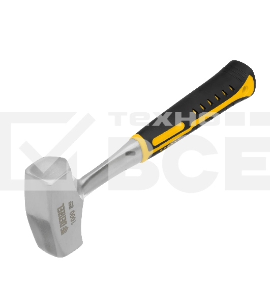 Кувалда Denzel 1 кг, цельнометаллическая, двухкомпонентная рукоятка