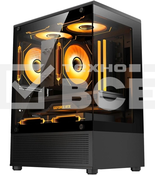 Корпус Accord ACC-UE2B TG OFFICE PRO черный без БП mATX 2xUSB2.0 1xUSB3.0 1xUSB3.1 audio