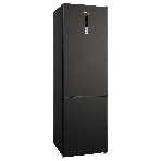 Холодильник Korting KNFC 62370 XN черная нержавеющая сталь двухкамерный 257/94л морозилка снизу, No Frost, фото2