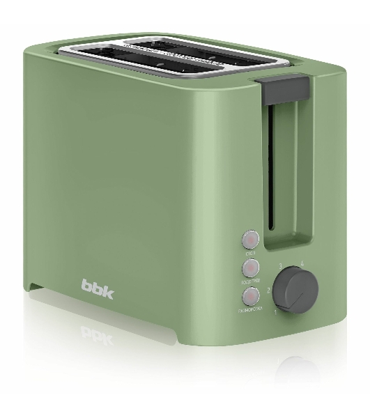 Тостер BBK TR81M зеленый, 800 Вт, 2 слота