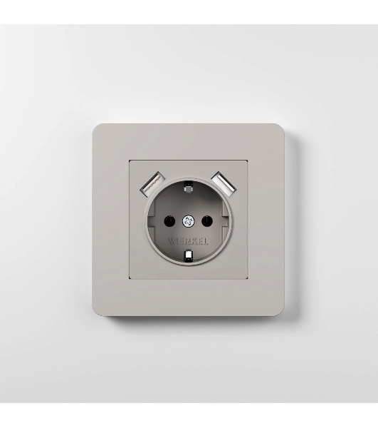Рамка на 1 пост WERKEL Split (дымчатый/белый, soft-touch) W0013067
