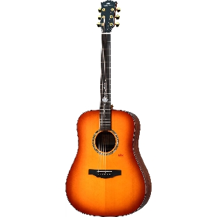 Электроакустическая гитара Kepma G1E-D-BS цвет Cherry Burst