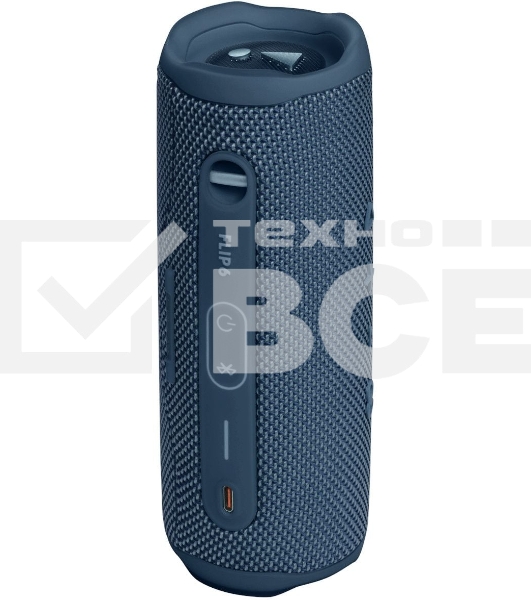 Портативная акустика JBL Flip 6 синий, Bluetooth 5.1, время воспроизведения 12 ч, емкость аккумулятора 4800 mAh, время заряда 2,5 ч, цвет синий