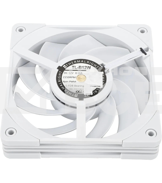 Вентилятор для корпуса Thermalright TL-B12-W белый, 120 мм, 2150 об/мин, 28.1 дБ, 4 pin
