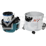 Строительный пылесос Makita VC2512L серый, 1000 Вт, уборка сухая/влажная, пылесборник мешок/контейнер, 25 л, фото7