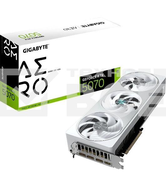 Видеокарта Gigabyte PCI-E GV-N5070AERO OC-12GD 1.0 NVIDIA GeForce RTX 5070 12Gb 192bit GDDR7 2805/28000 HDMIx1 DPx3 HDCP Ret