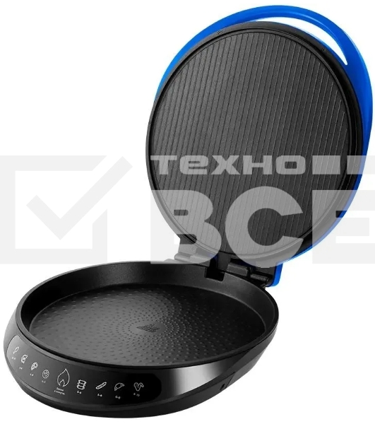 Пиццамейкер Kitfort КТ-3680 1800Вт синий/черный