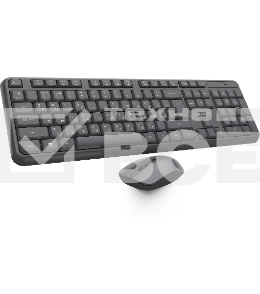 Комплект клавиатура + мышь Оклик S277W клав:серый мышь:серый USB беспроводная Multimedia (2066173)