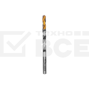 Сверло спиральное по металлу Denzel 7,0 x 109мм, Р6М5, Golden Tip, многогранная заточка