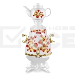 Самовар электрический Kelli KL-1321 4 л, заварной чайник 0,9 л, фото 1