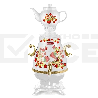 Самовар электрический Kelli KL-1321 4 л, заварной чайник 0,9 л