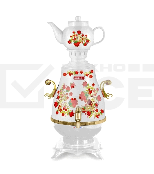 Самовар электрический Kelli KL-1321 4 л, заварной чайник 0,9 л